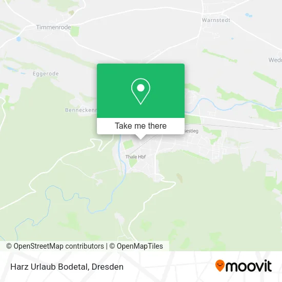 Карта Harz Urlaub Bodetal