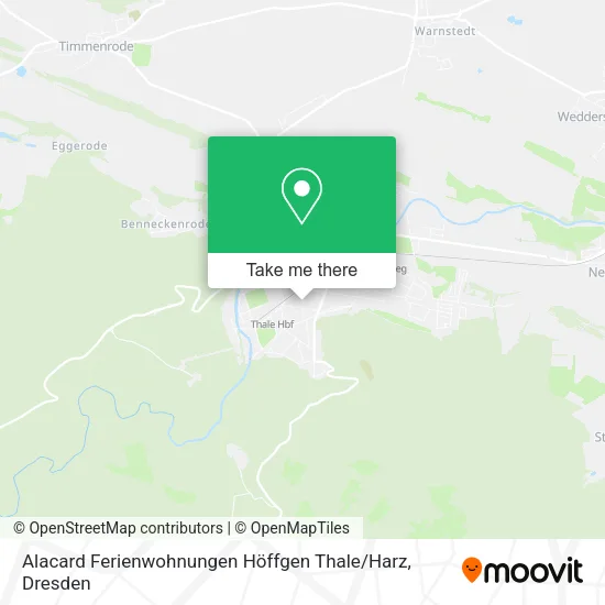 Карта Alacard Ferienwohnungen Höffgen Thale / Harz