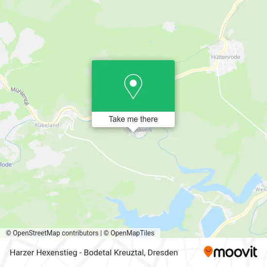 Карта Harzer Hexenstieg - Bodetal Kreuztal