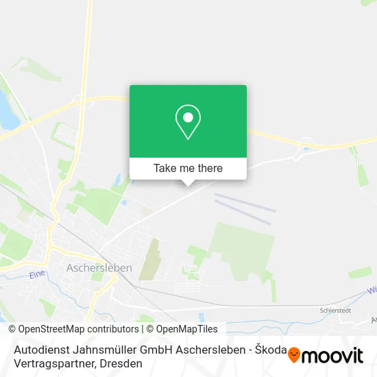 Карта Autodienst Jahnsmüller GmbH Aschersleben - Škoda Vertragspartner