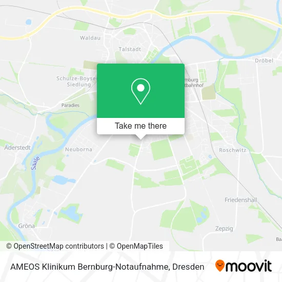 Карта AMEOS Klinikum Bernburg-Notaufnahme
