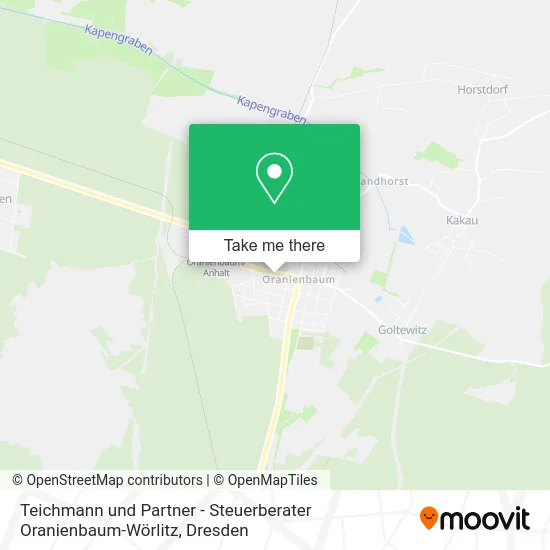 Карта Teichmann und Partner - Steuerberater Oranienbaum-Wörlitz