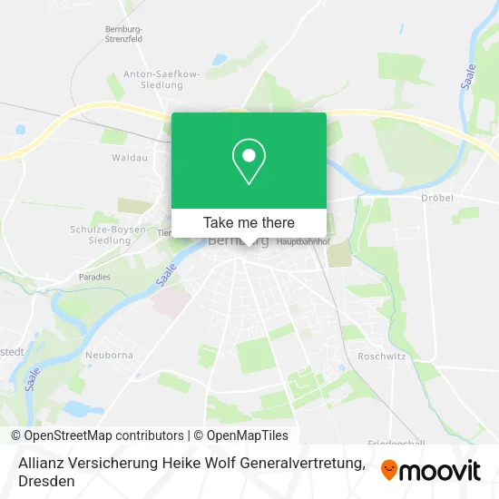 Карта Allianz Versicherung Heike Wolf Generalvertretung