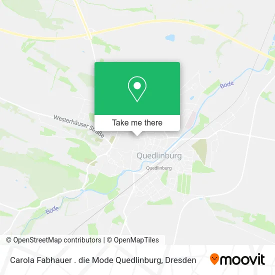 Карта Carola Fabhauer . die Mode Quedlinburg