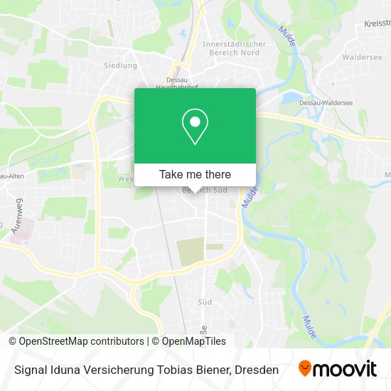 Карта Signal Iduna Versicherung Tobias Biener