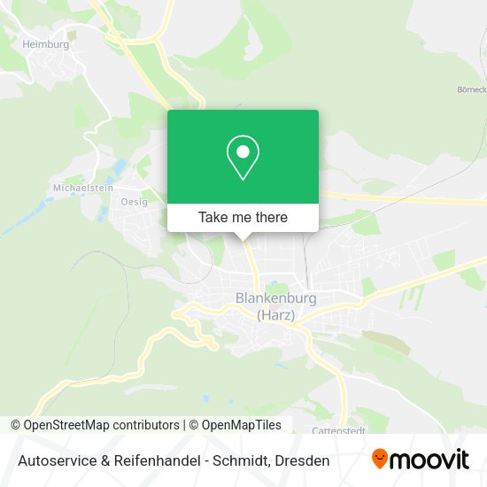 Карта Autoservice & Reifenhandel - Schmidt