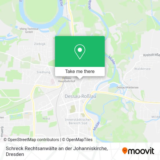 Карта Schreck Rechtsanwälte an der Johanniskirche