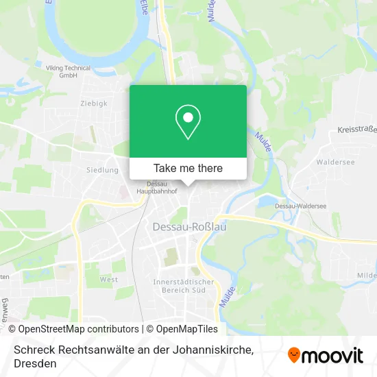 Карта Schreck Rechtsanwälte an der Johanniskirche