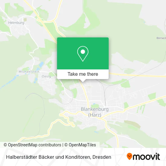 Карта Halberstädter Bäcker und Konditoren