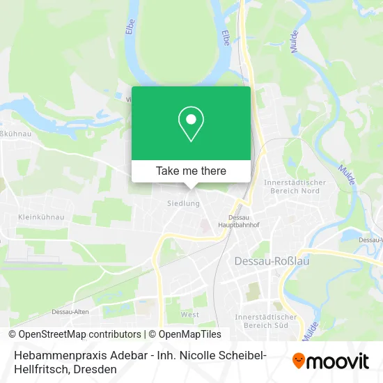 Карта Hebammenpraxis Adebar - Inh. Nicolle Scheibel-Hellfritsch