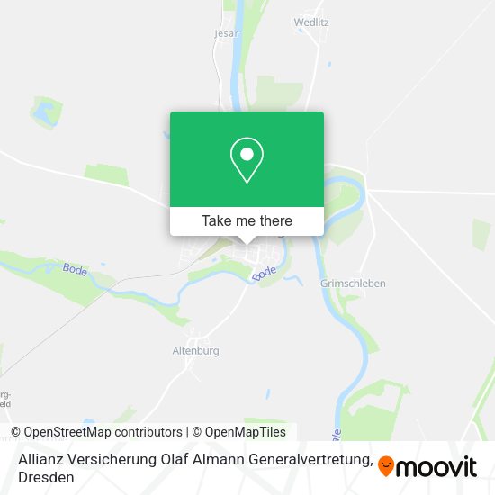 Карта Allianz Versicherung Olaf Almann Generalvertretung
