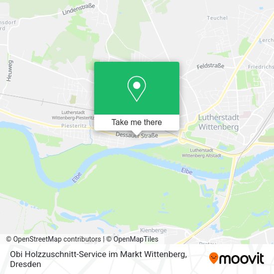 Карта Obi Holzzuschnitt-Service im Markt Wittenberg