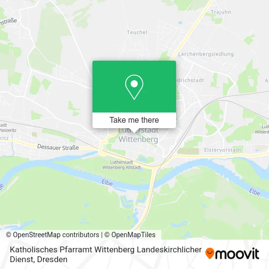 Карта Katholisches Pfarramt Wittenberg Landeskirchlicher Dienst
