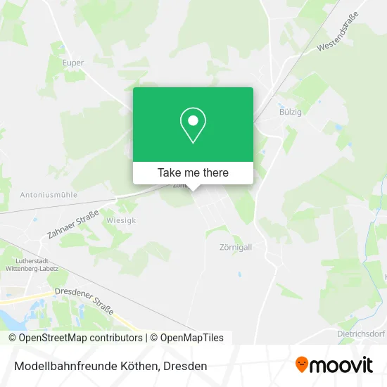 Карта Modellbahnfreunde Köthen