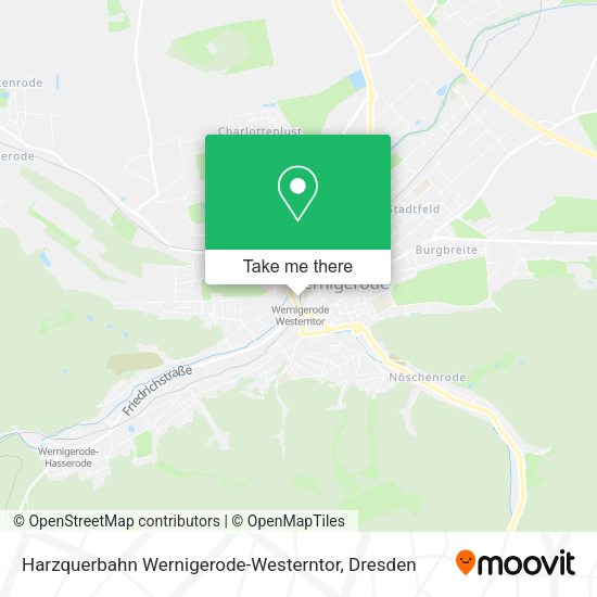 Карта Harzquerbahn Wernigerode-Westerntor