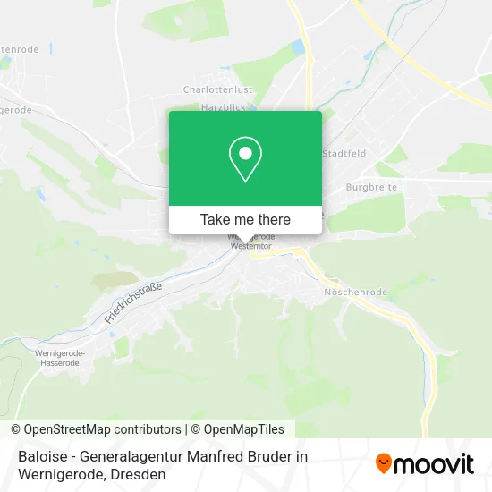 Карта Baloise - Generalagentur Manfred Bruder in Wernigerode