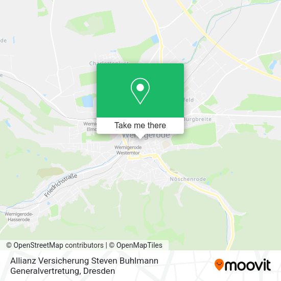 Карта Allianz Versicherung Steven Buhlmann Generalvertretung