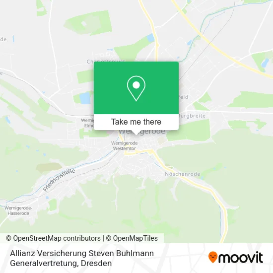Карта Allianz Versicherung Steven Buhlmann Generalvertretung