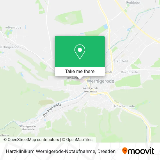 Карта Harzklinikum Wernigerode-Notaufnahme