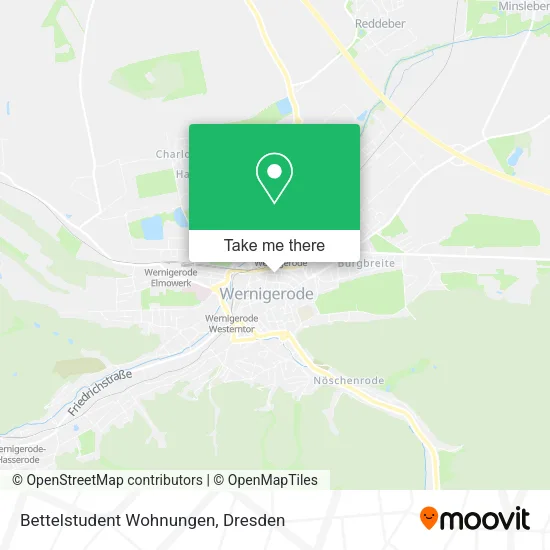Карта Bettelstudent Wohnungen
