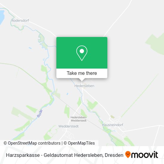 Карта Harzsparkasse - Geldautomat Hedersleben