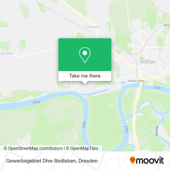Карта Gewerbegebiet Dhw Rodleben