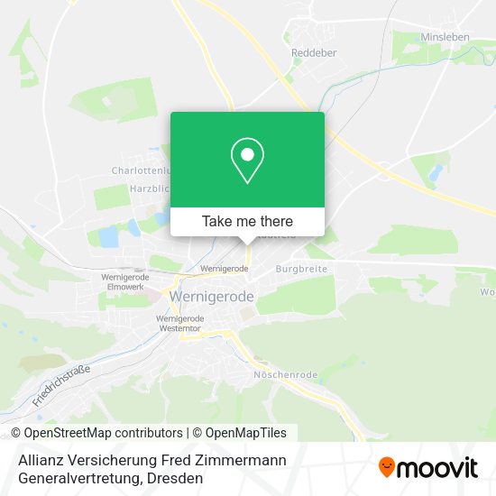 Карта Allianz Versicherung Fred Zimmermann Generalvertretung