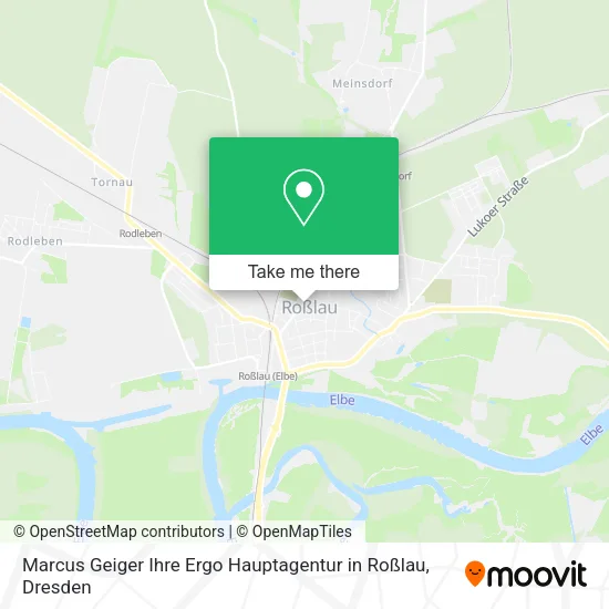 Карта Marcus Geiger Ihre Ergo Hauptagentur in Roßlau