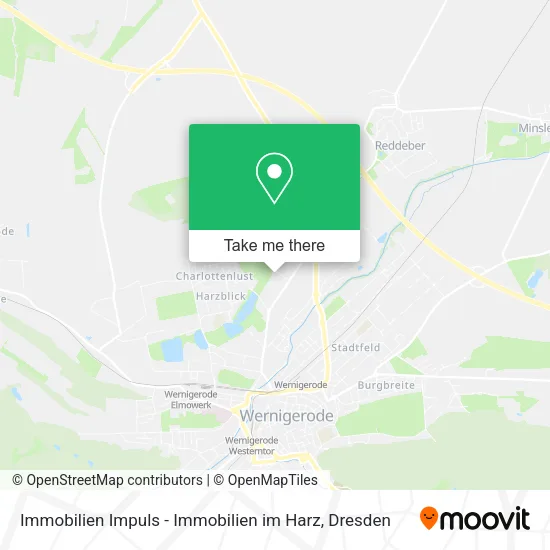 Карта Immobilien Impuls - Immobilien im Harz