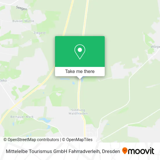 Карта Mittelelbe Tourismus GmbH Fahrradverleih
