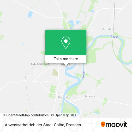 Карта Abwasserbetrieb der Stadt Calbe