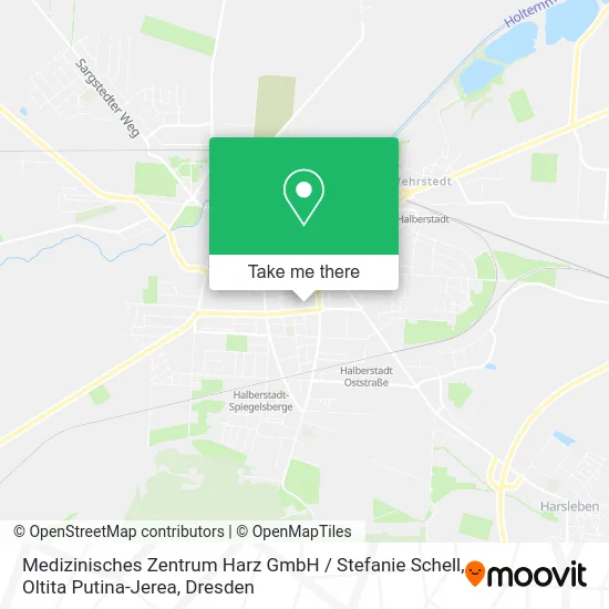 Карта Medizinisches Zentrum Harz GmbH / Stefanie Schell, Oltita Putina-Jerea