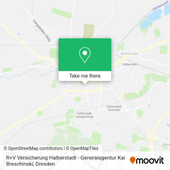 Карта R+V Versicherung Halberstadt - Generalagentur Kai Breschinski