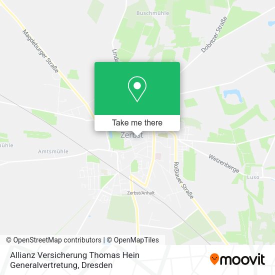 Карта Allianz Versicherung Thomas Hein Generalvertretung