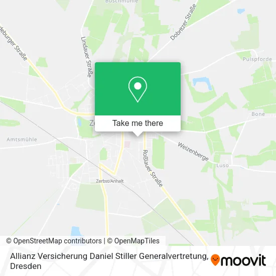 Карта Allianz Versicherung Daniel Stiller Generalvertretung