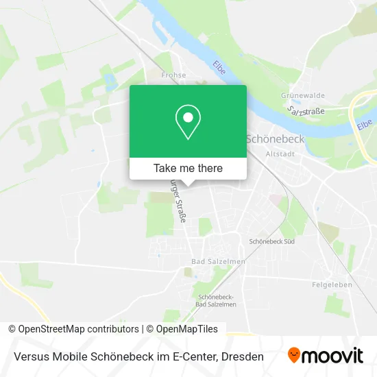 Карта Versus Mobile Schönebeck im E-Center