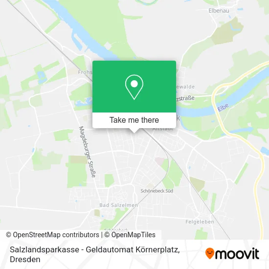 Карта Salzlandsparkasse - Geldautomat Körnerplatz