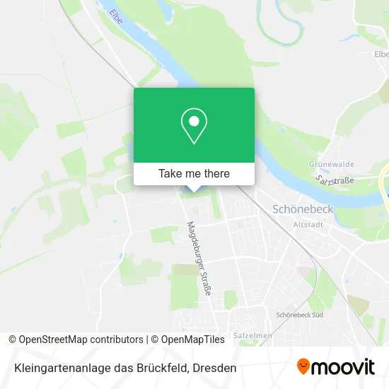 Карта Kleingartenanlage das Brückfeld