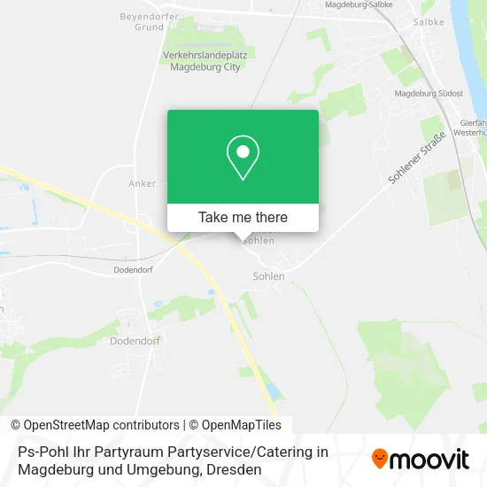 Карта Ps-Pohl Ihr Partyraum Partyservice / Catering in Magdeburg und Umgebung