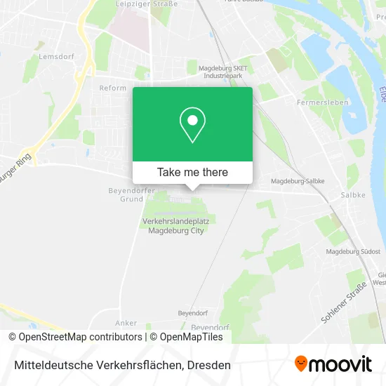 Карта Mitteldeutsche Verkehrsflächen