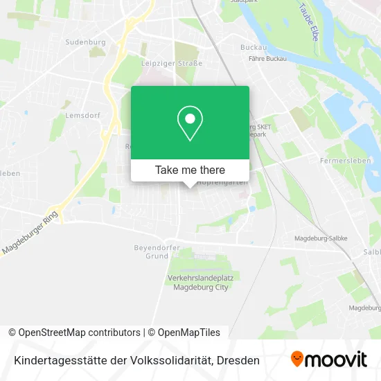 Карта Kindertagesstätte der Volkssolidarität