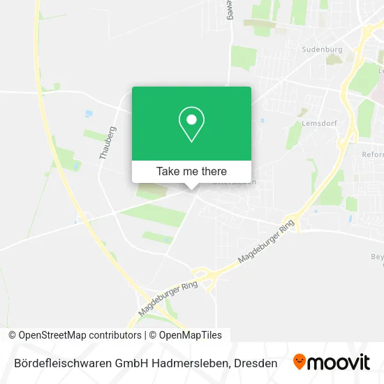Карта Bördefleischwaren GmbH Hadmersleben