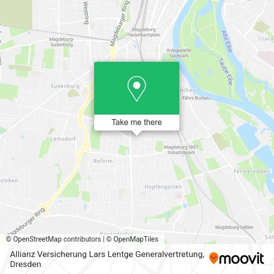 Карта Allianz Versicherung Lars Lentge Generalvertretung