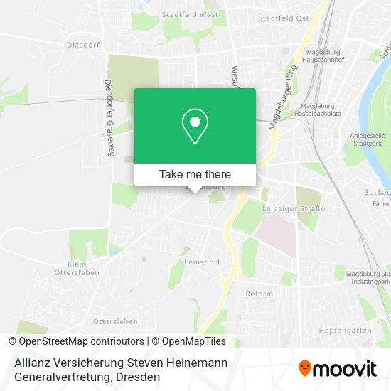 Карта Allianz Versicherung Steven Heinemann Generalvertretung