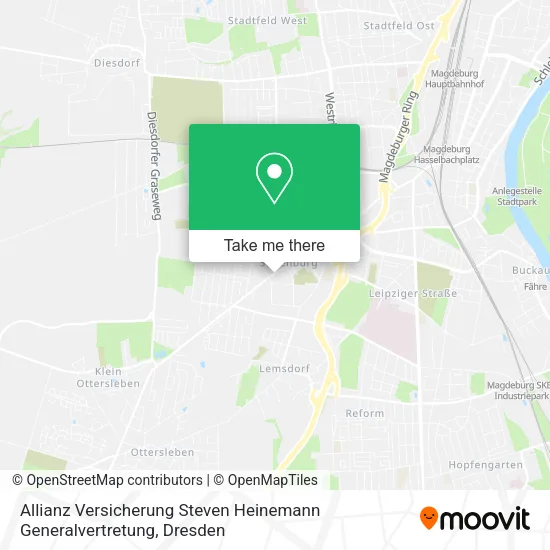 Карта Allianz Versicherung Steven Heinemann Generalvertretung