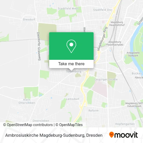 Карта Ambrosiuskirche Magdeburg-Sudenburg