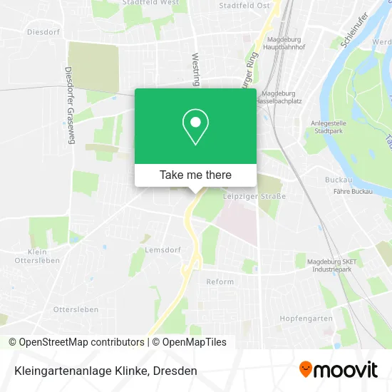 Карта Kleingartenanlage Klinke