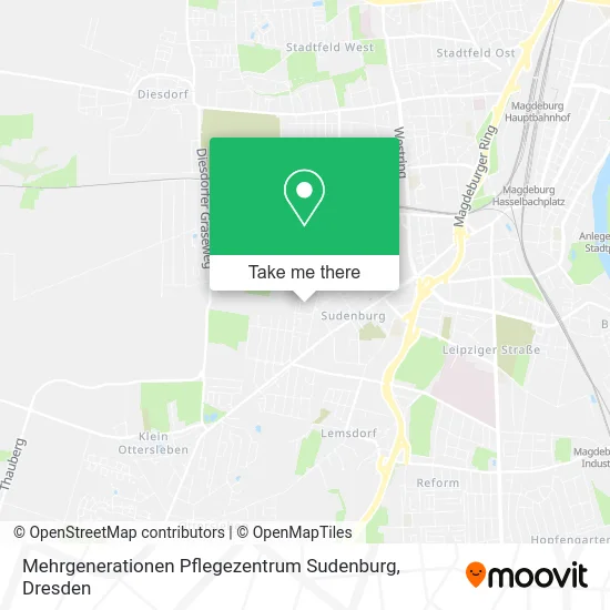 Карта Mehrgenerationen Pflegezentrum Sudenburg
