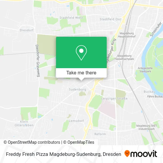 Карта Freddy Fresh Pizza Magdeburg-Sudenburg