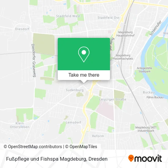 Карта Fußpflege und Fishspa Magdeburg